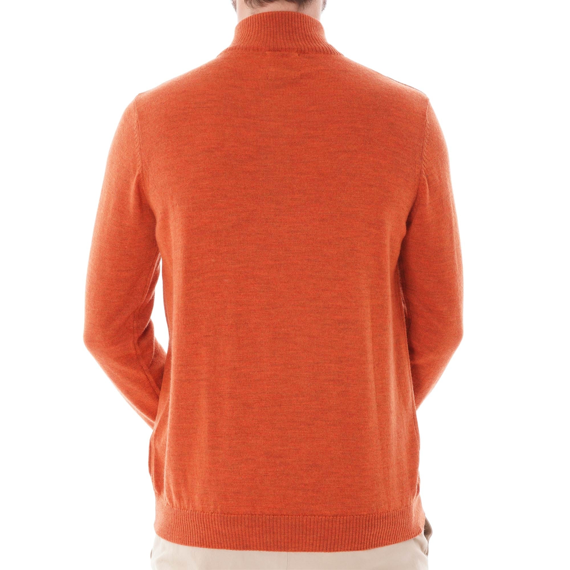 None Of The Above Knitted Half Zip - Orange