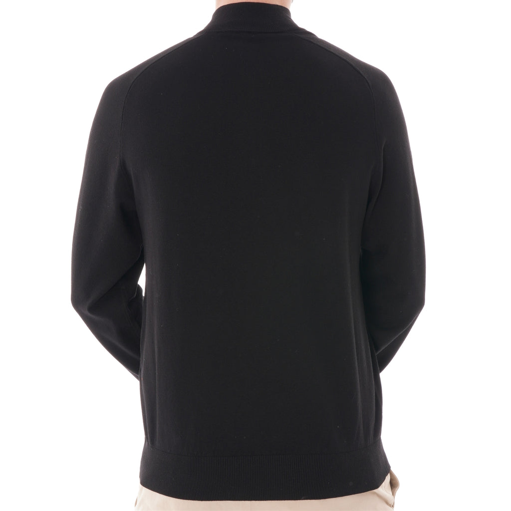 Emporio Armani Quarter-Zip Knit Sweater - Black