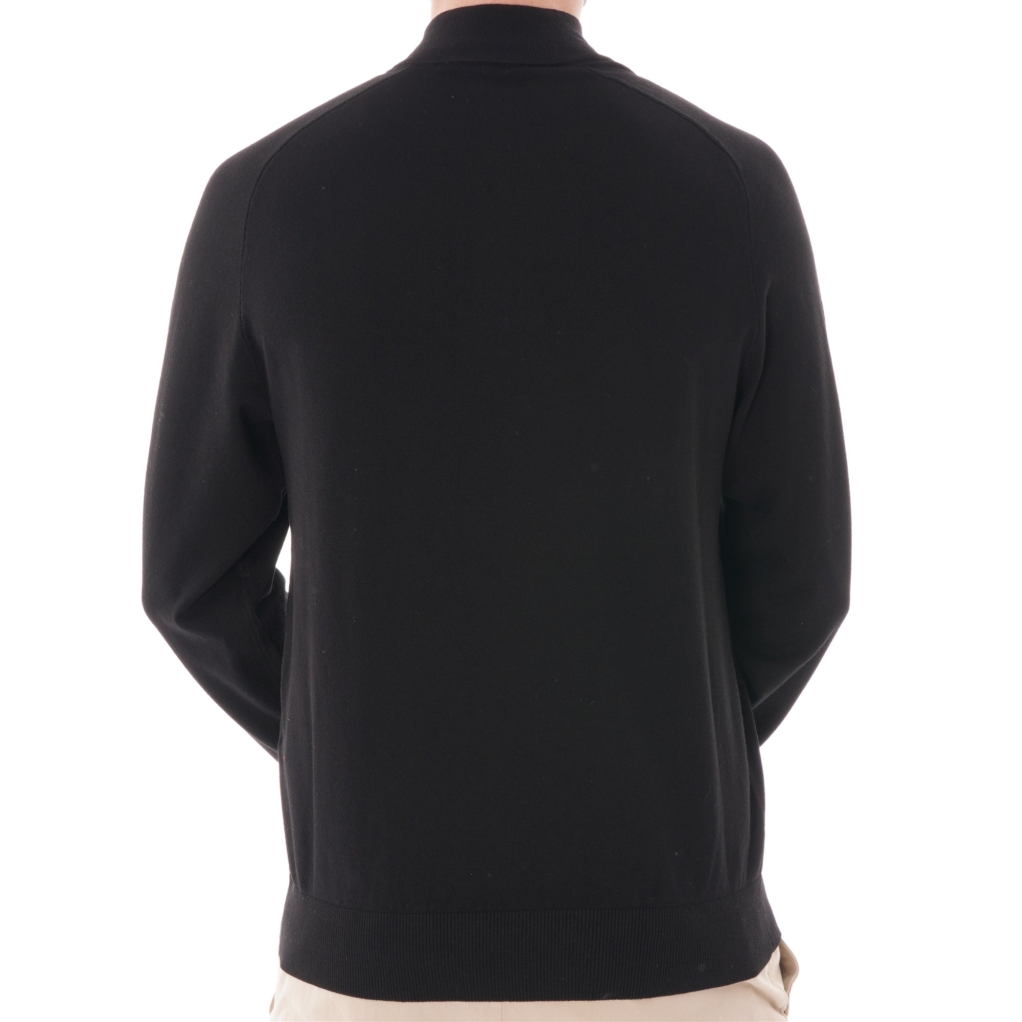Emporio Armani Quarter-Zip Knit Sweater - Black