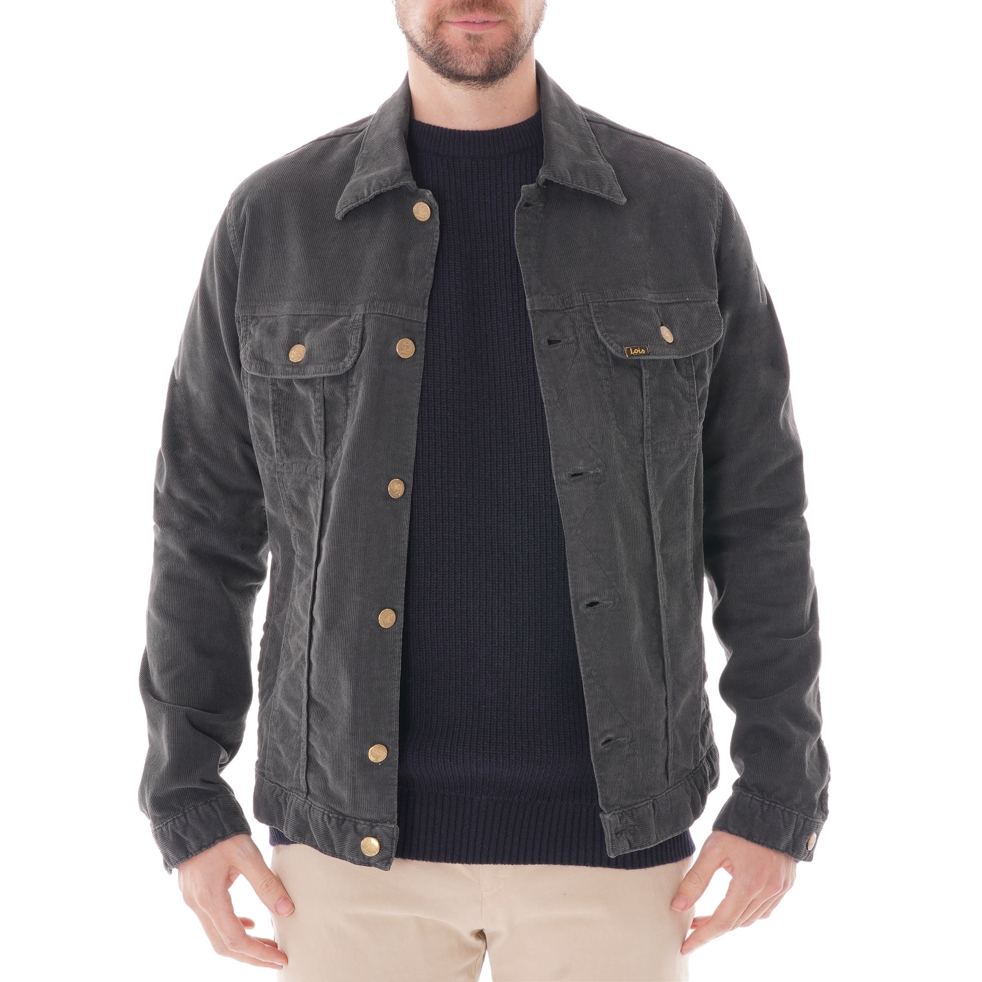 Lois Jeans Tejana Thin Corduroy Jacket - Charcoal