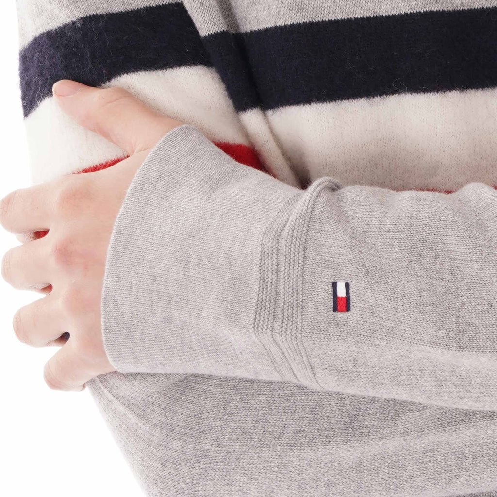 Tommy Hilfiger Soft Global Stripe Jumper - Cloud
