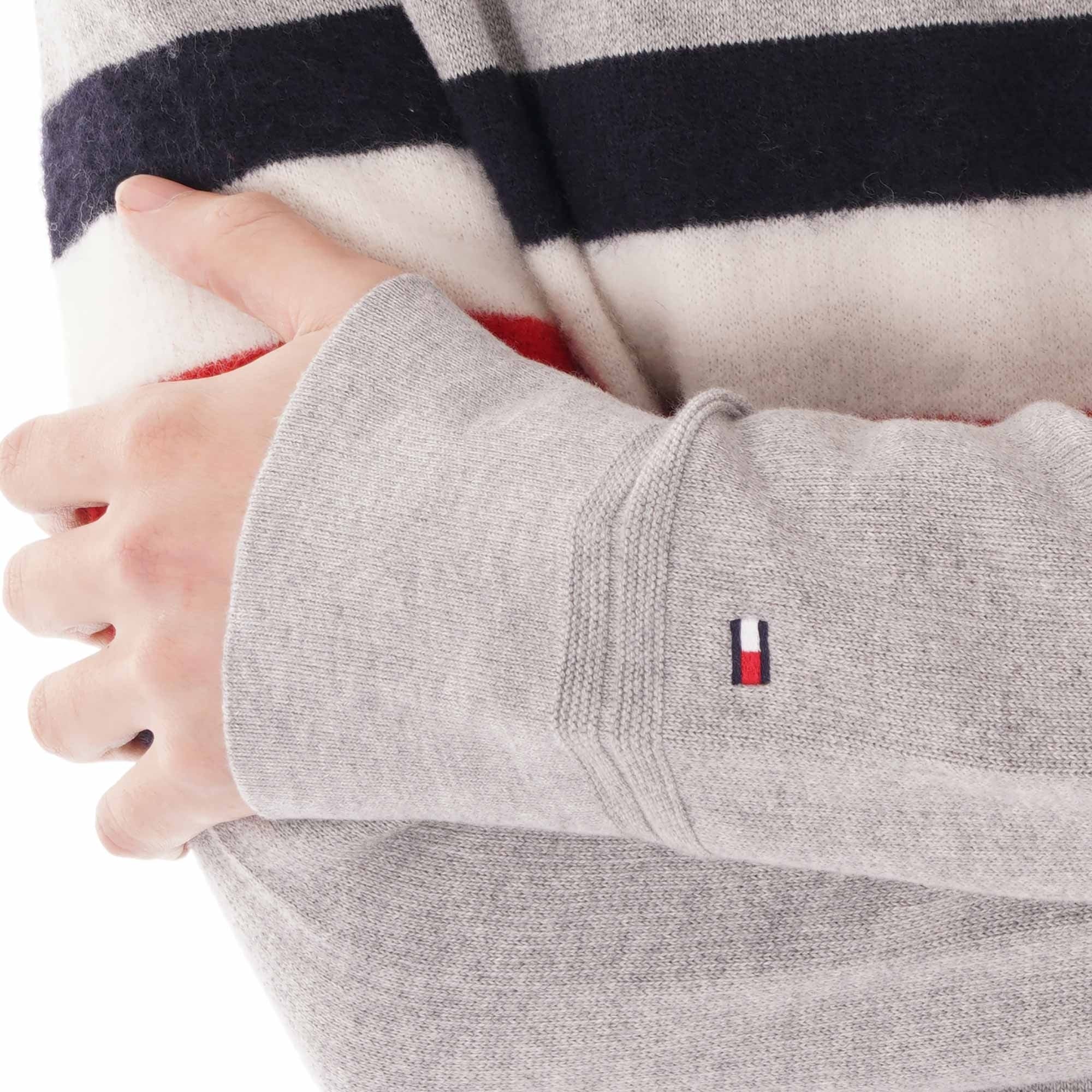 Tommy Hilfiger Soft Global Stripe Jumper - Cloud