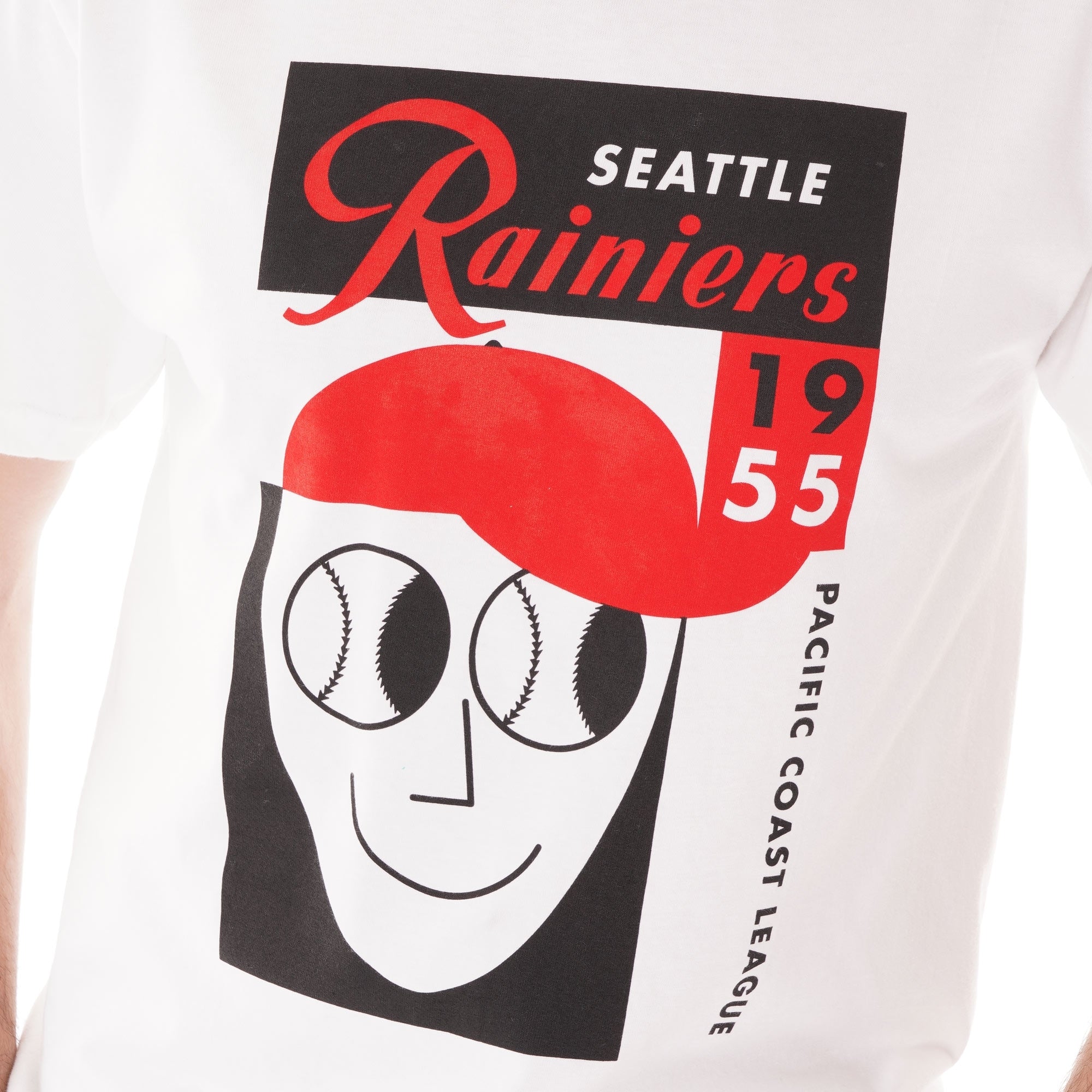 Ebbets Field Flannels Seattle Rainiers 1955 T-Shirt - White