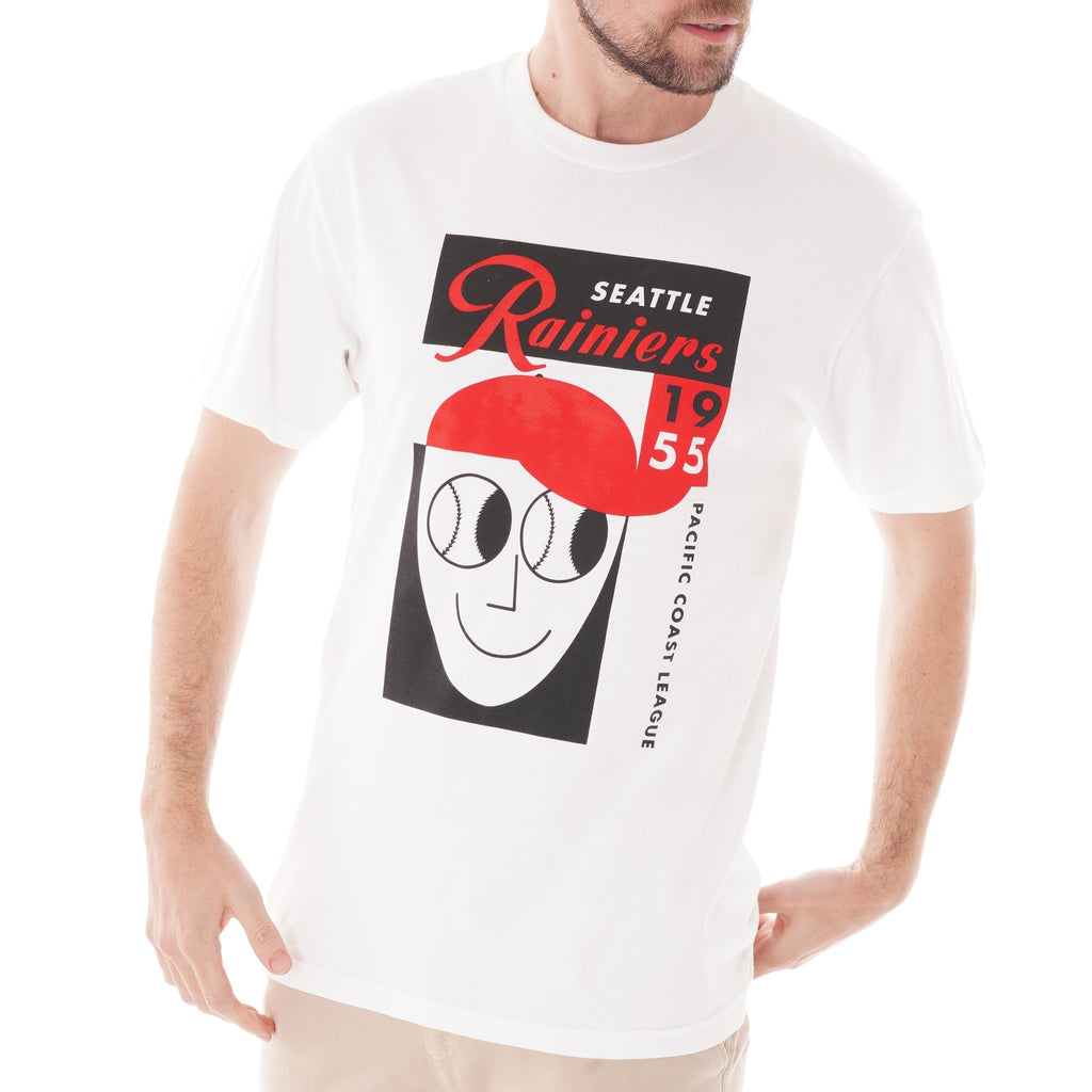 Ebbets Field Flannels Seattle Rainiers 1955 T-Shirt - White