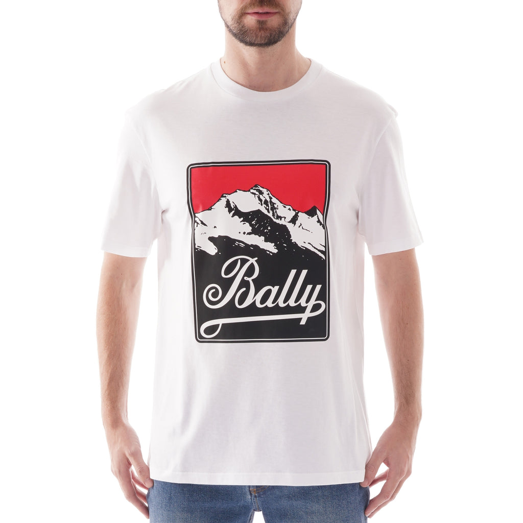 Bally Mountain Motif T-shirt - White