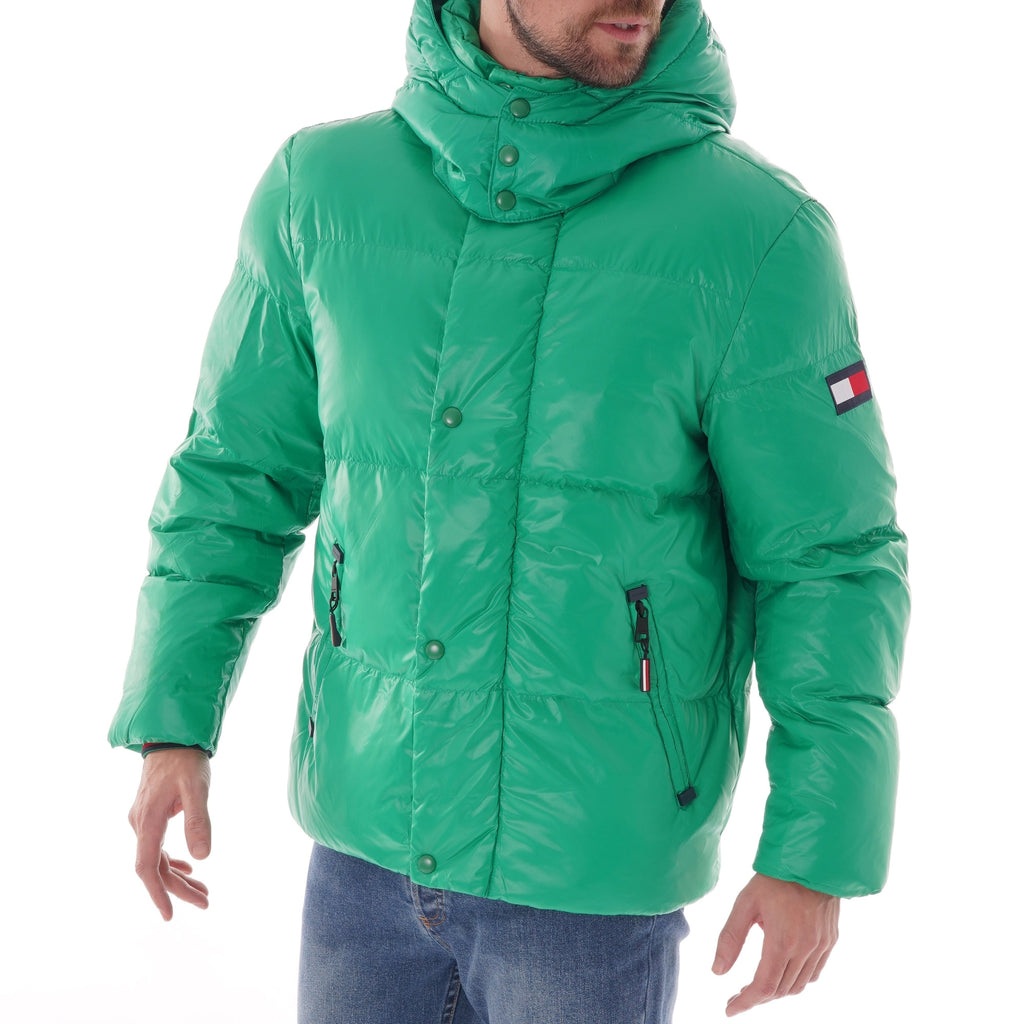Tommy Hilfiger Shiny Hooded Bomber - Jolly Green