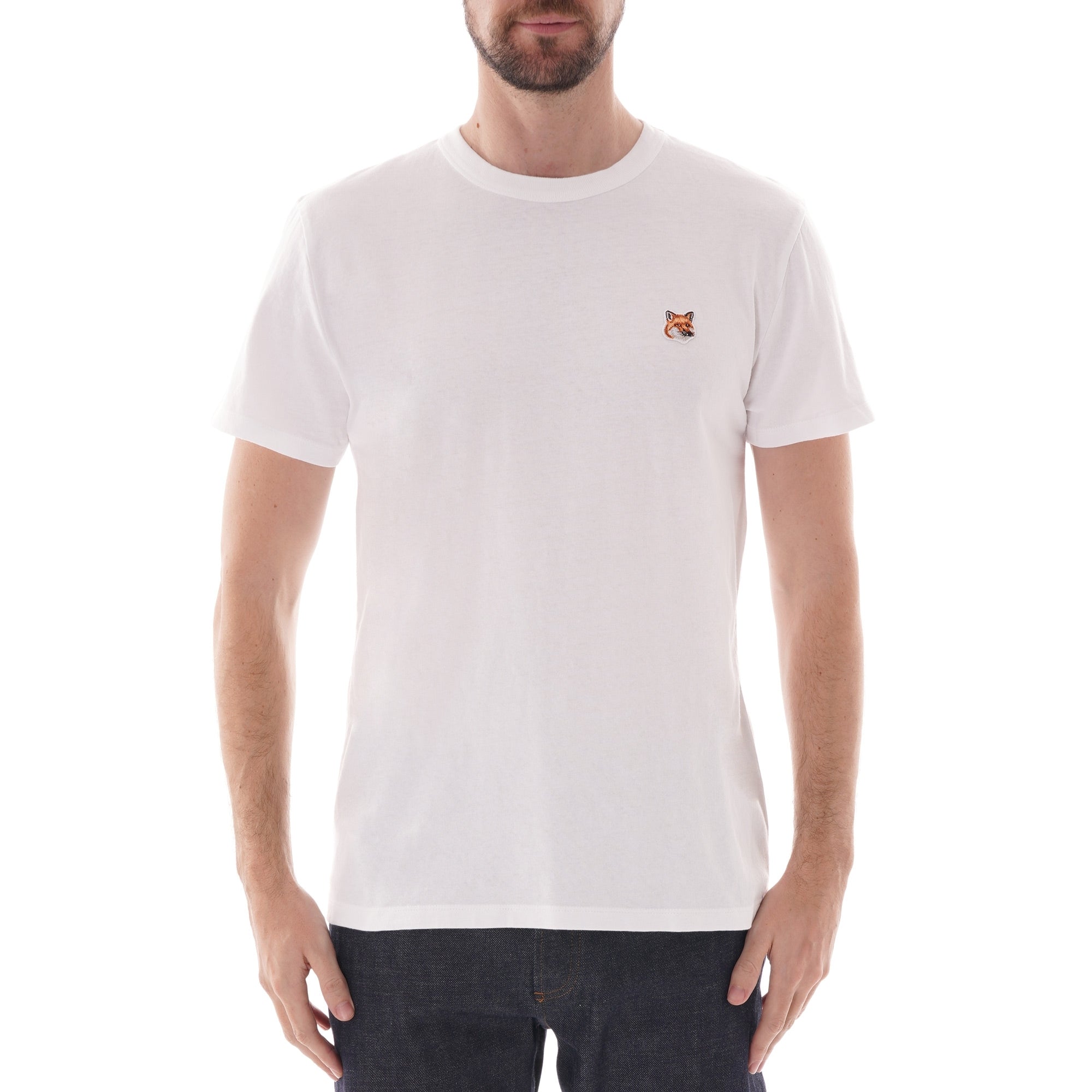 Maison Kitsune Fox Head Tee - White