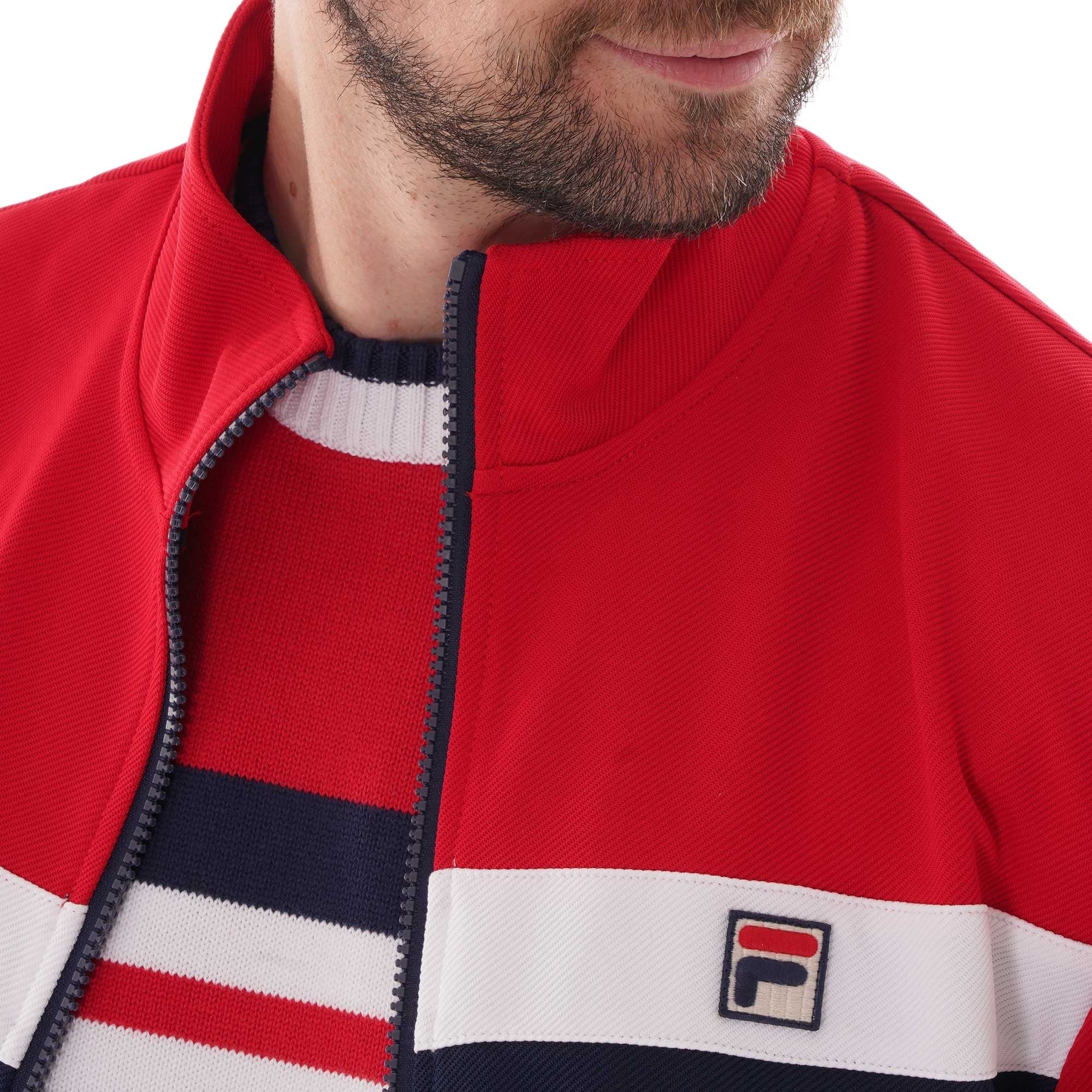 Fila Vintage COURTO Cut and Sew Archive Track Top - Peacoat