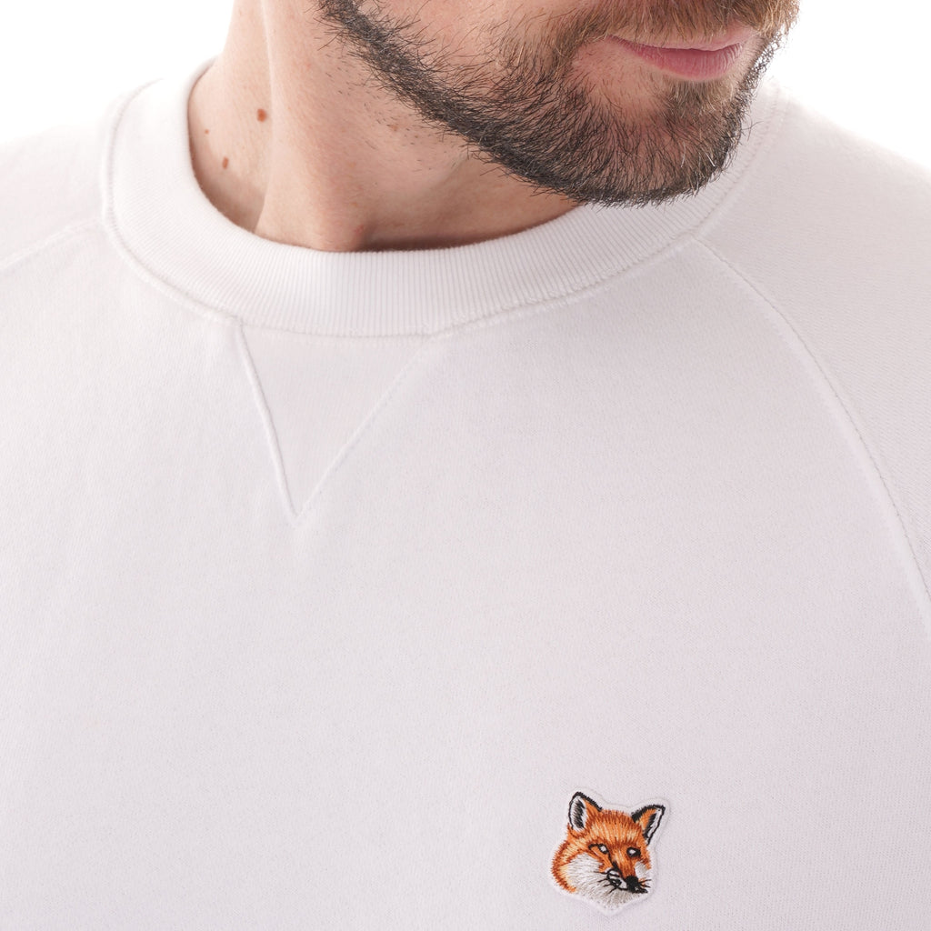 Maison Kitsune Fox Head Patch Sweatshirt - White