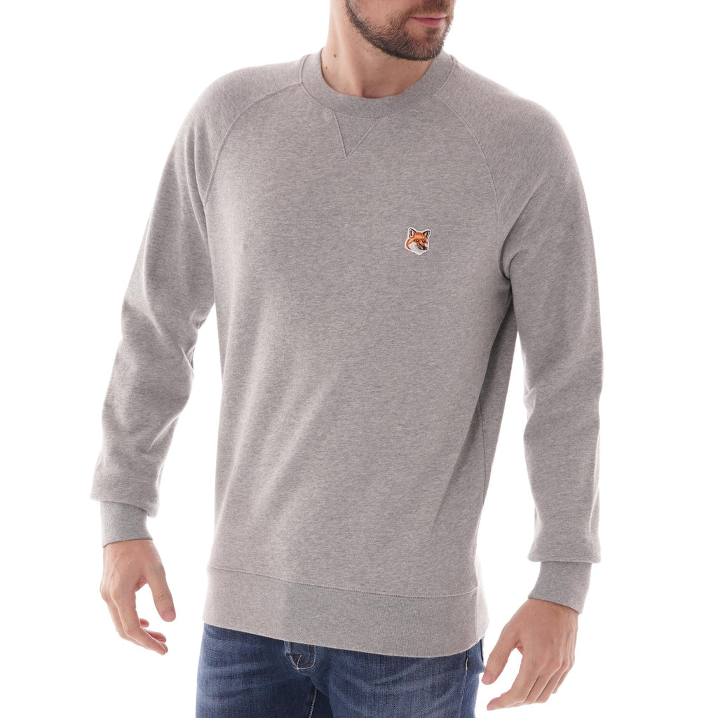 Maison Kitsune Fox Head Patch Sweatshirt - Grey