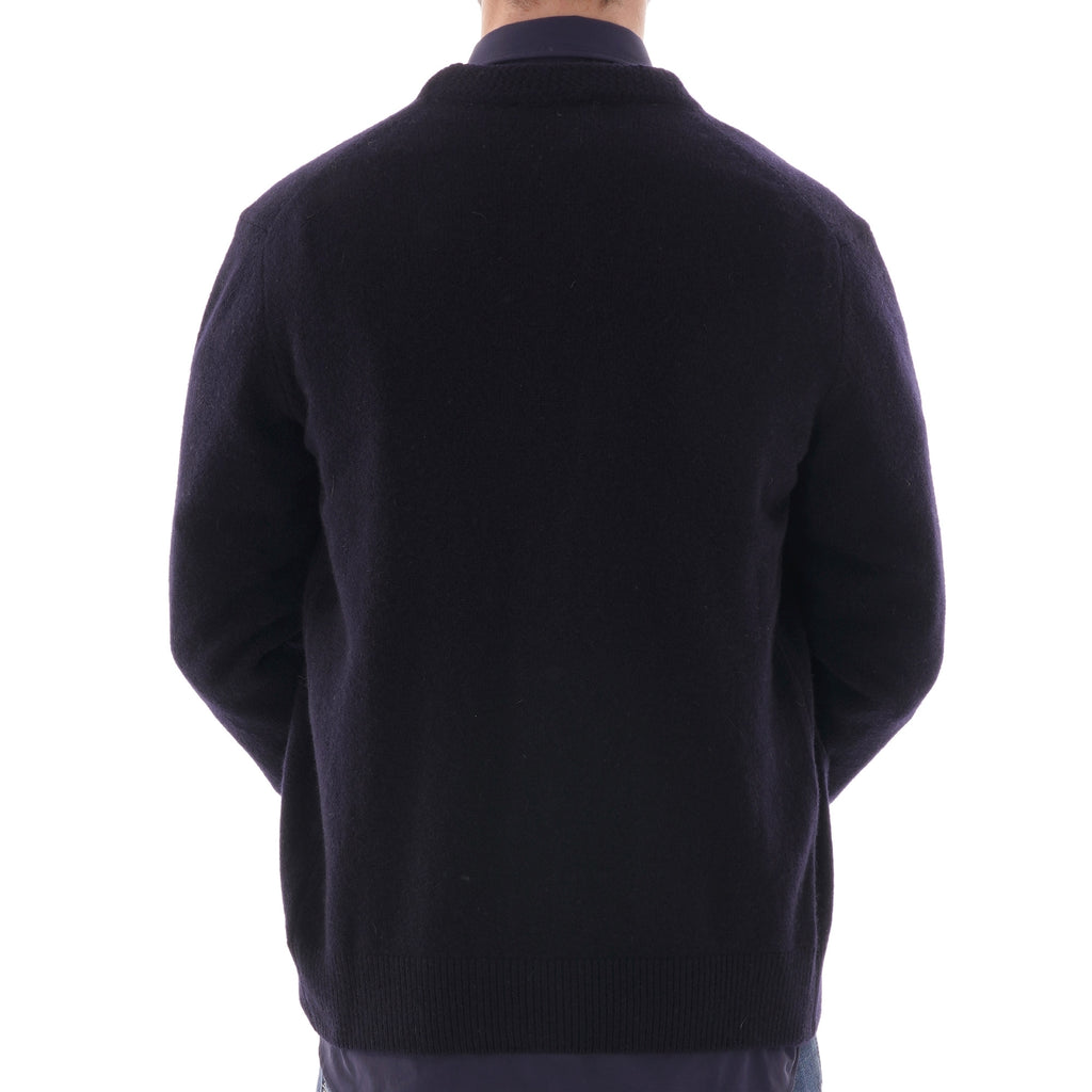 Maison Kitsune Lambswool Classic Cardigan - Dark Navy