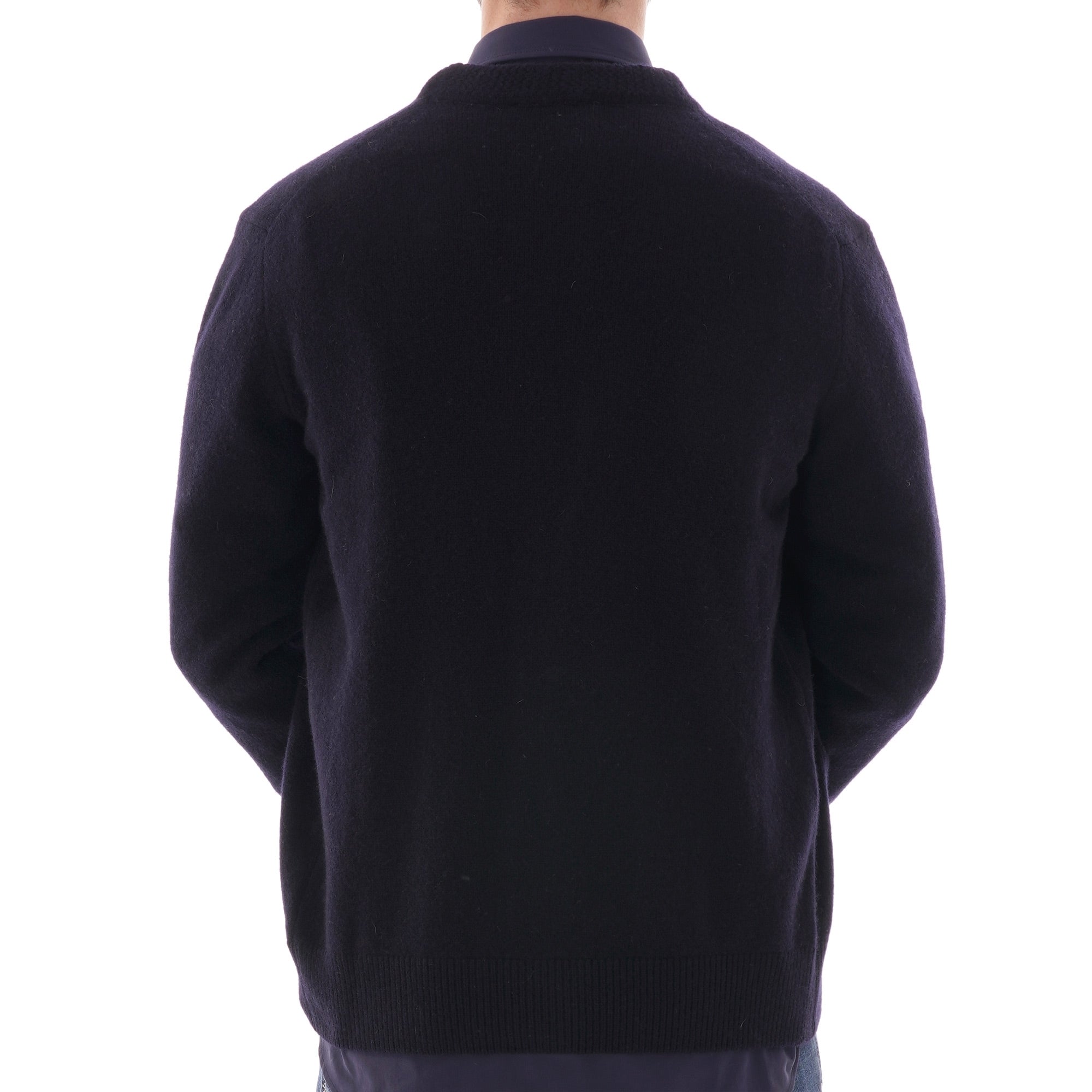 Maison Kitsune Lambswool Classic Cardigan - Dark Navy