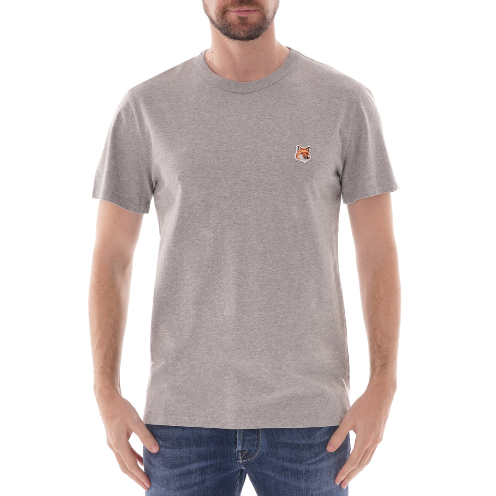 Maison Kitsune Fox Head Patch T-Shirt - Grey