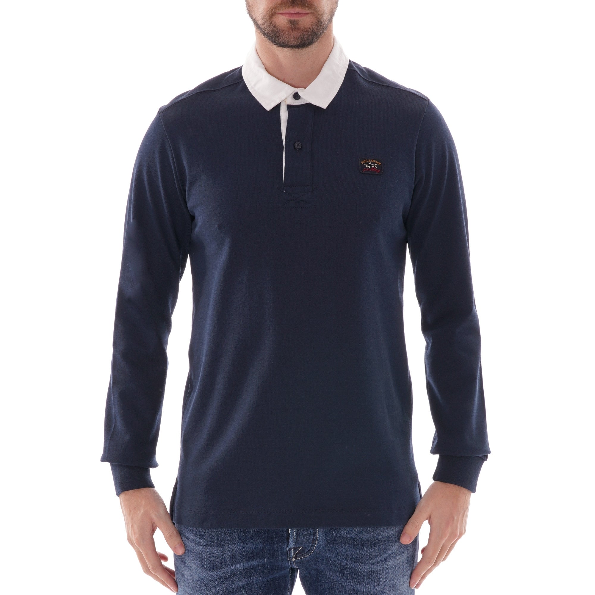 Paul and Shark Yachting Rugby Shirt- Navy