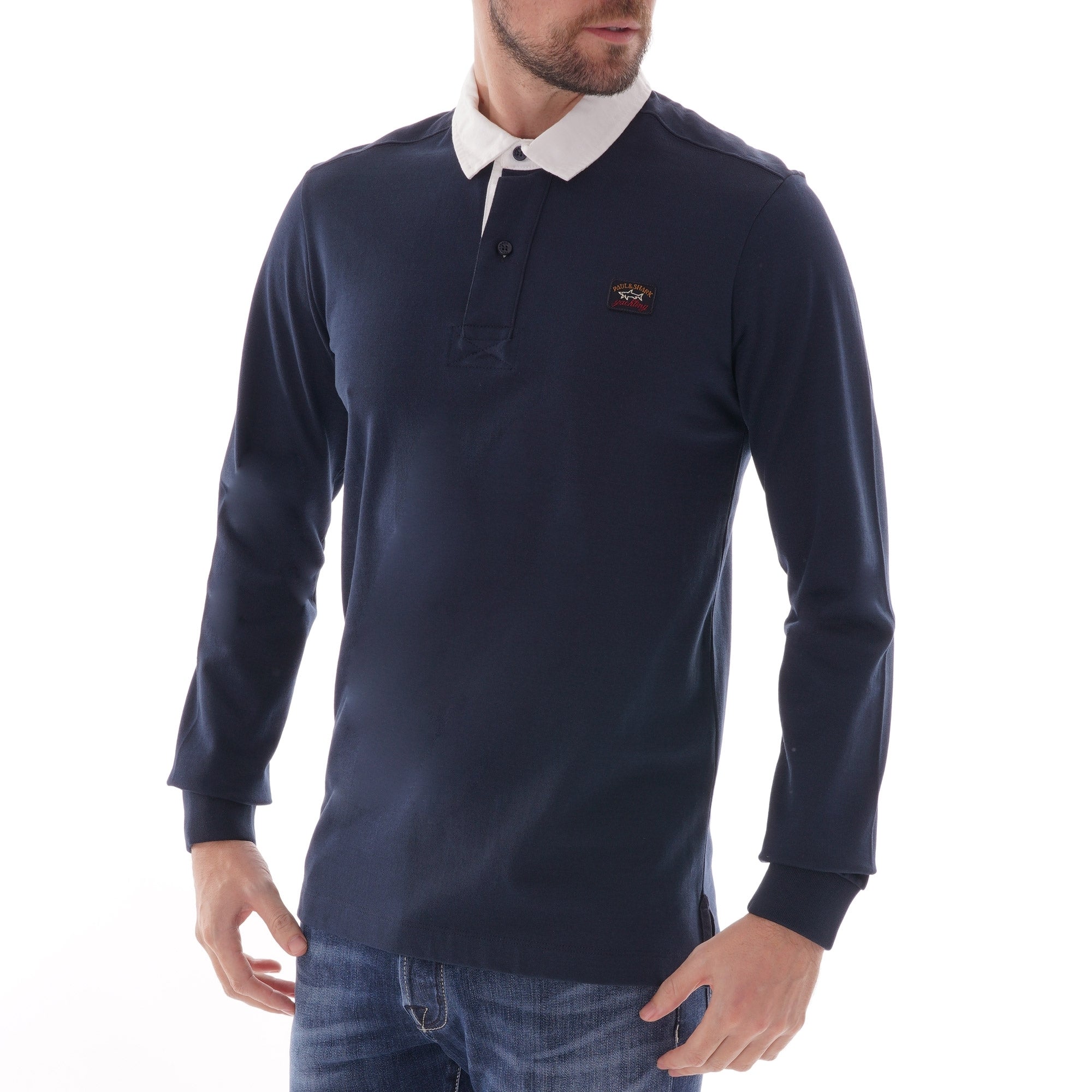 Paul and Shark Yachting Rugby Shirt- Navy