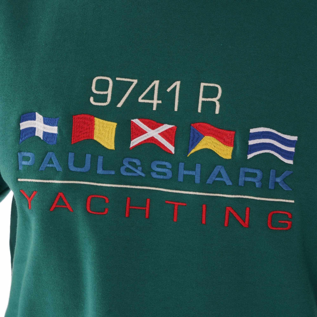 Paul and Shark Yachting Crewneck Sweater - Green