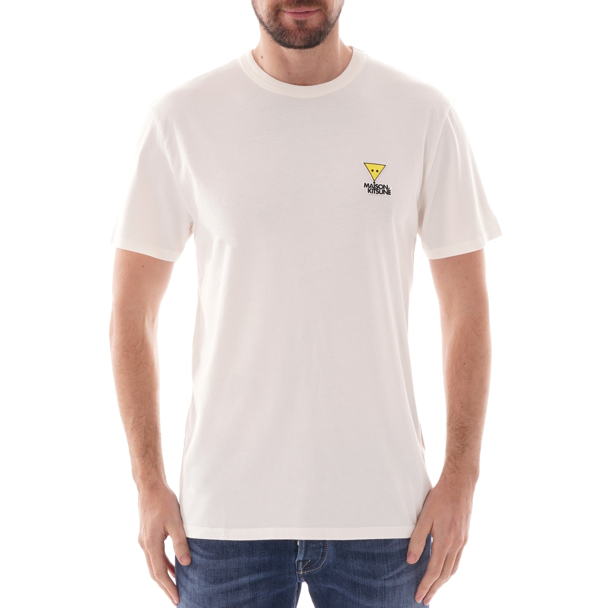 Maison Kitsune Triangle Fox Patch T-Shirt - White