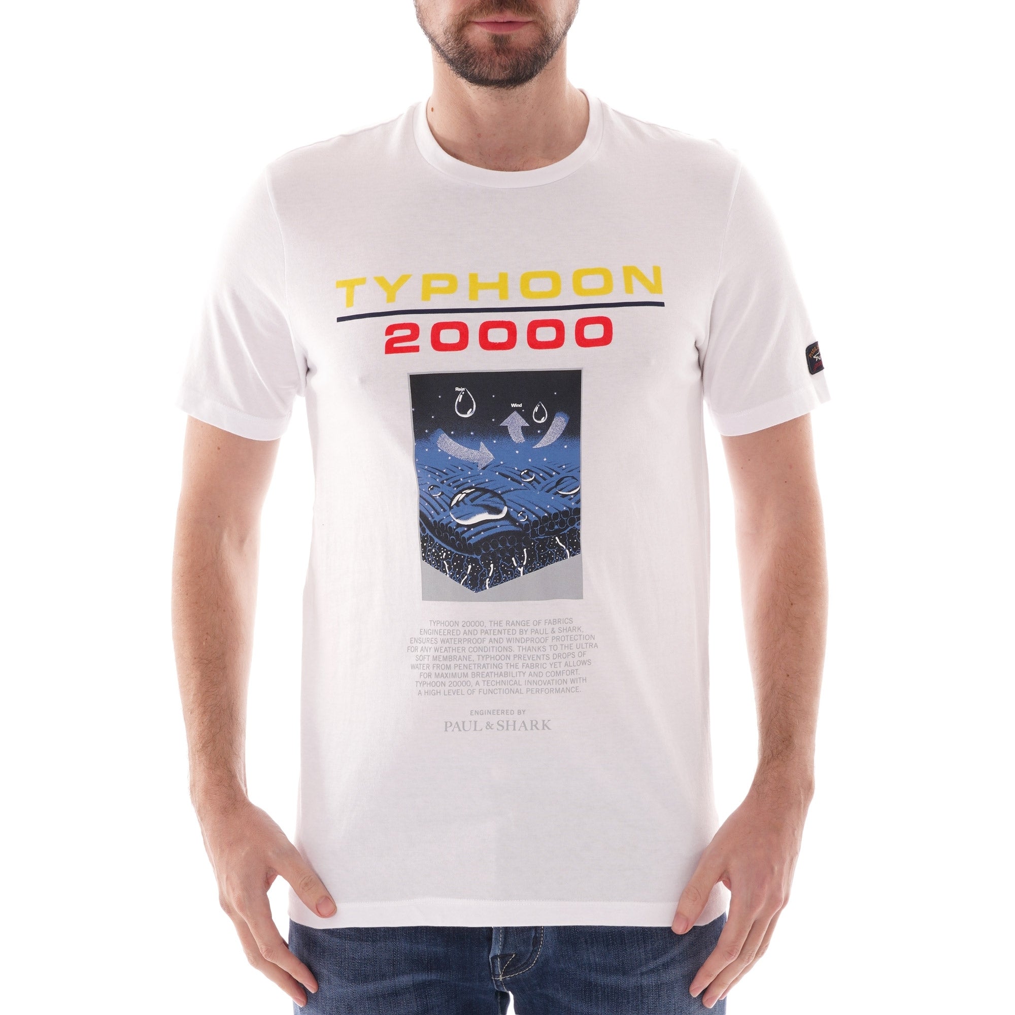 Paul and Shark Typhoon 20000 Label T-shirt - White