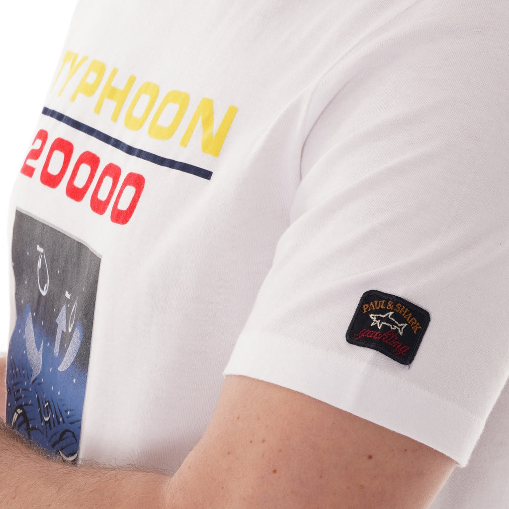 Paul and Shark Typhoon 20000 Label T-shirt - White