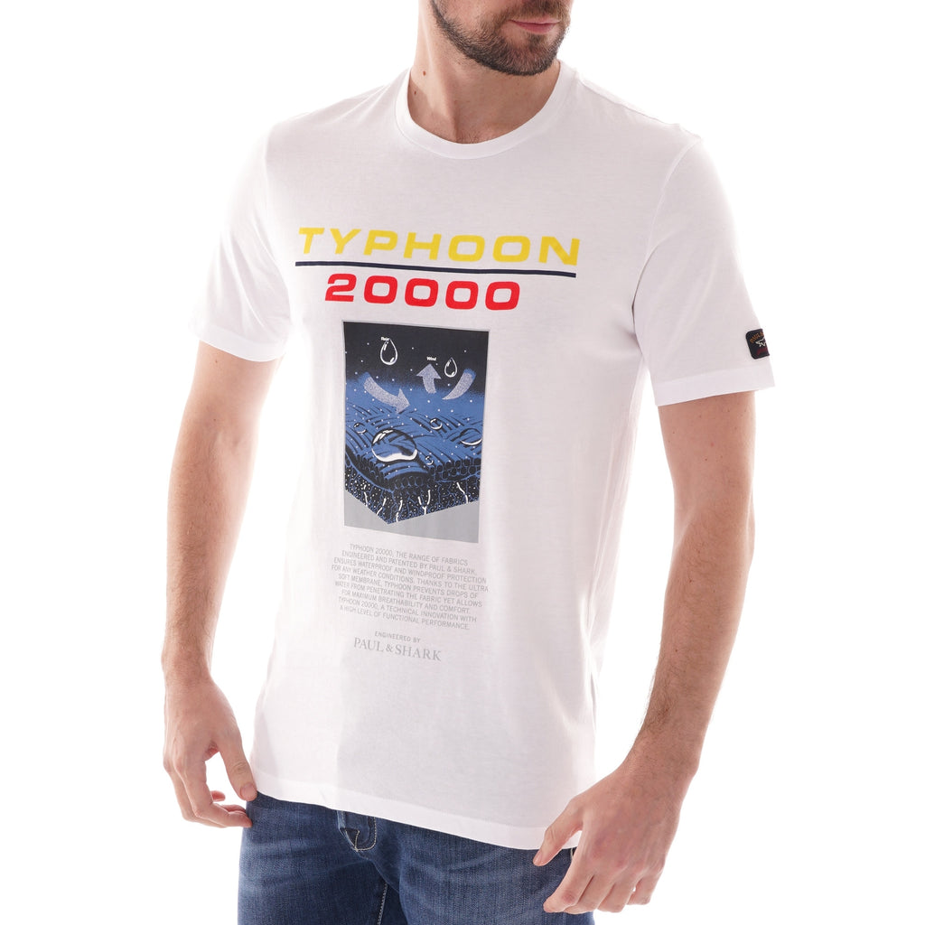 Paul and Shark Typhoon 20000 Label T-shirt - White