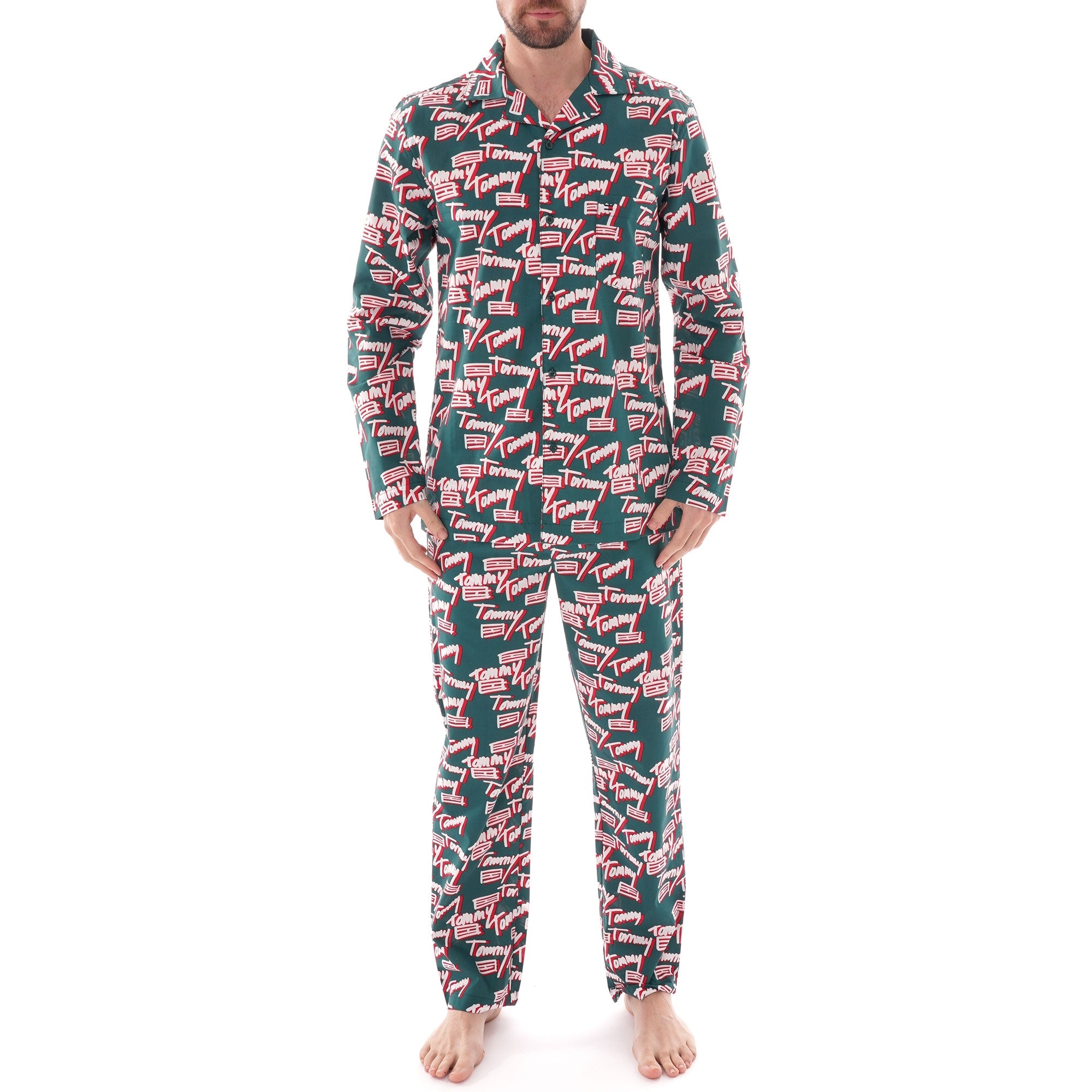 Tommy Hilfiger Flag Print Pyjama Set - Garden