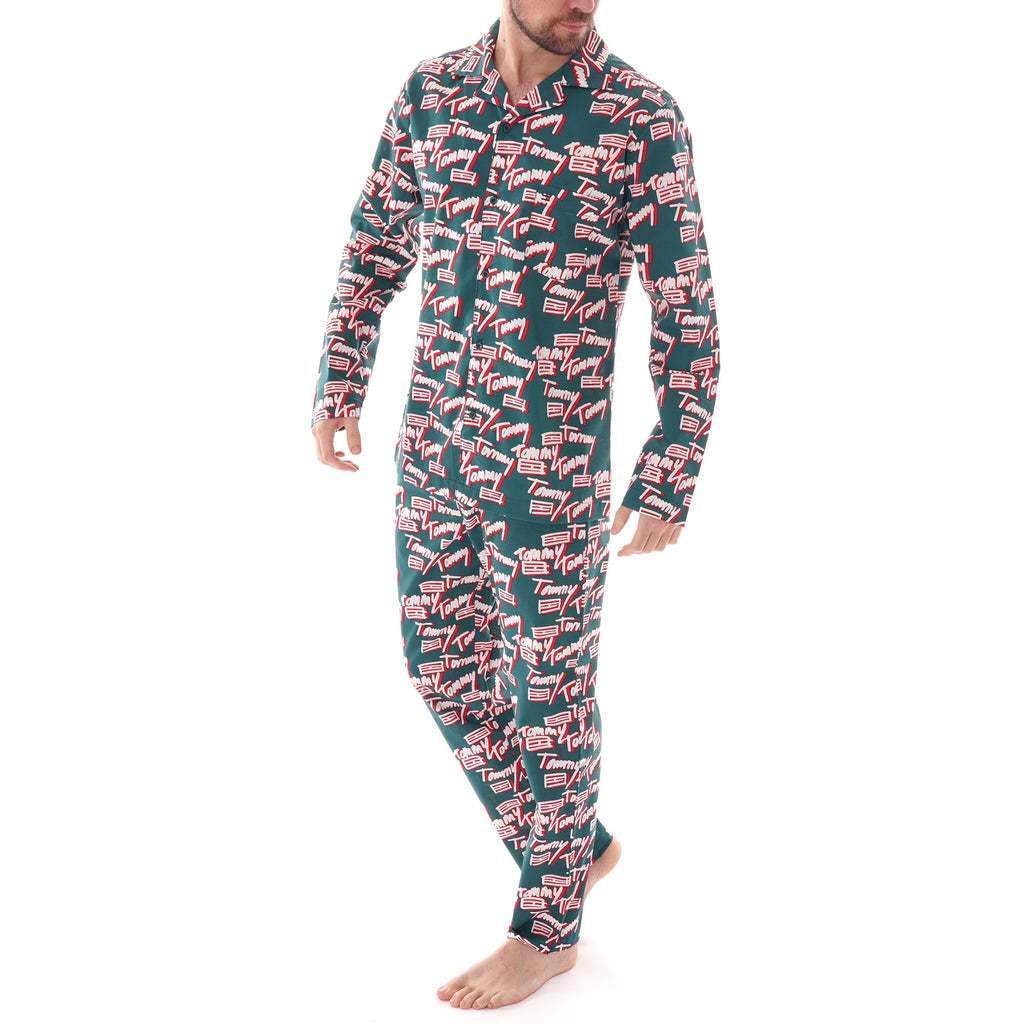 Tommy Hilfiger Flag Print Pyjama Set - Garden