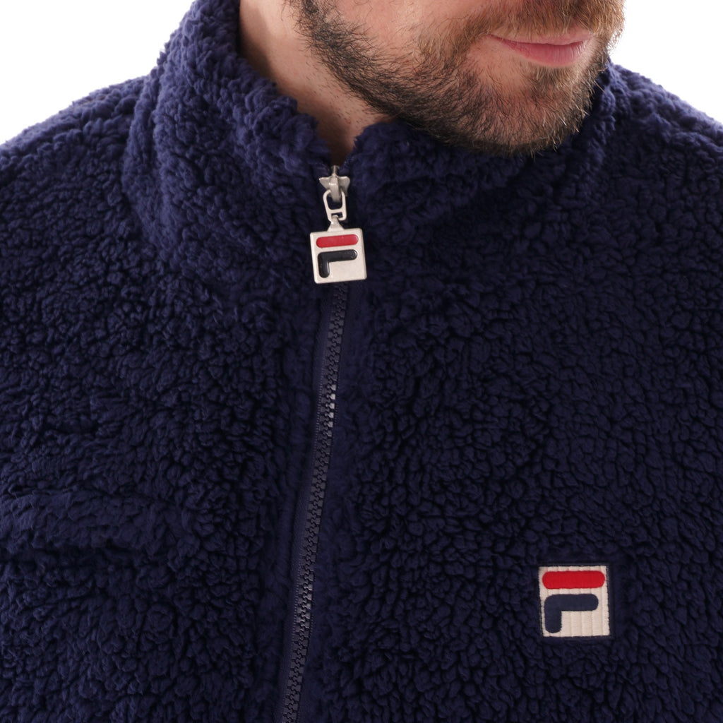Fila Vintage Bridgewater Sherpa Zip Through - Peacoat