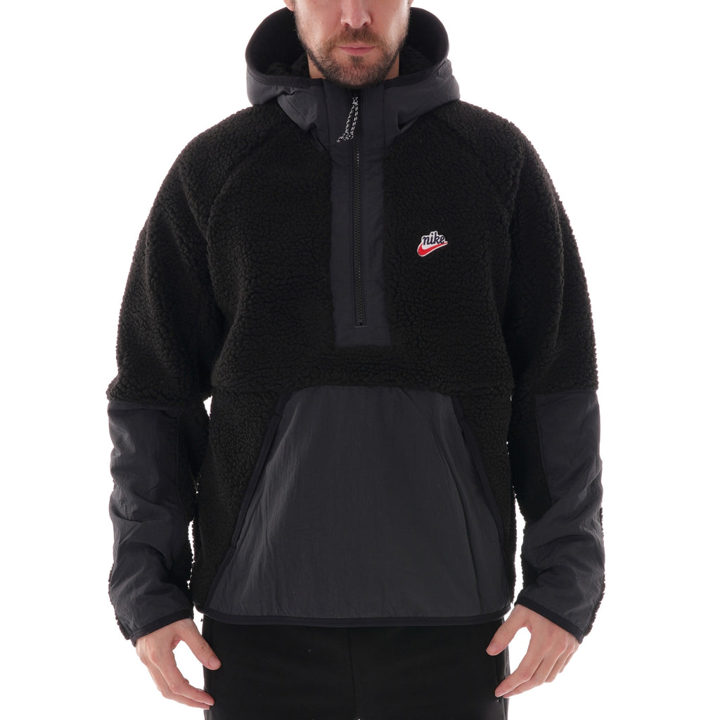 Nike Half Zip Sherpa Hoodie - Black