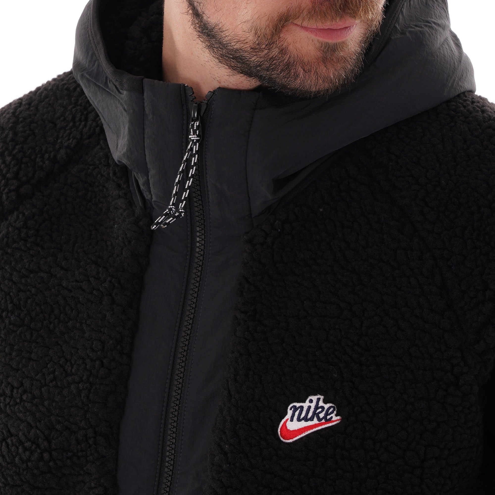 Nike Half Zip Sherpa Hoodie - Black