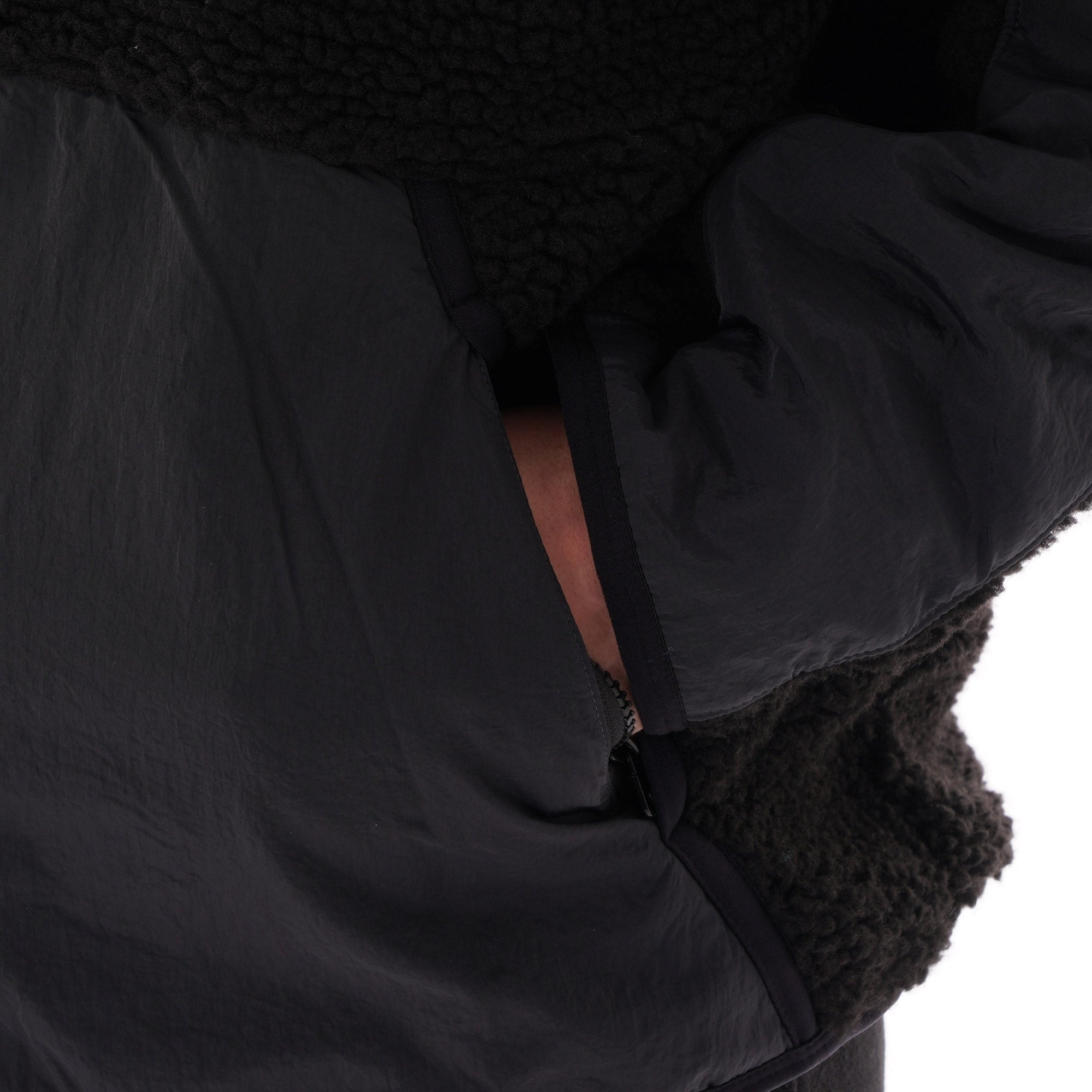 Nike Half Zip Sherpa Hoodie - Black