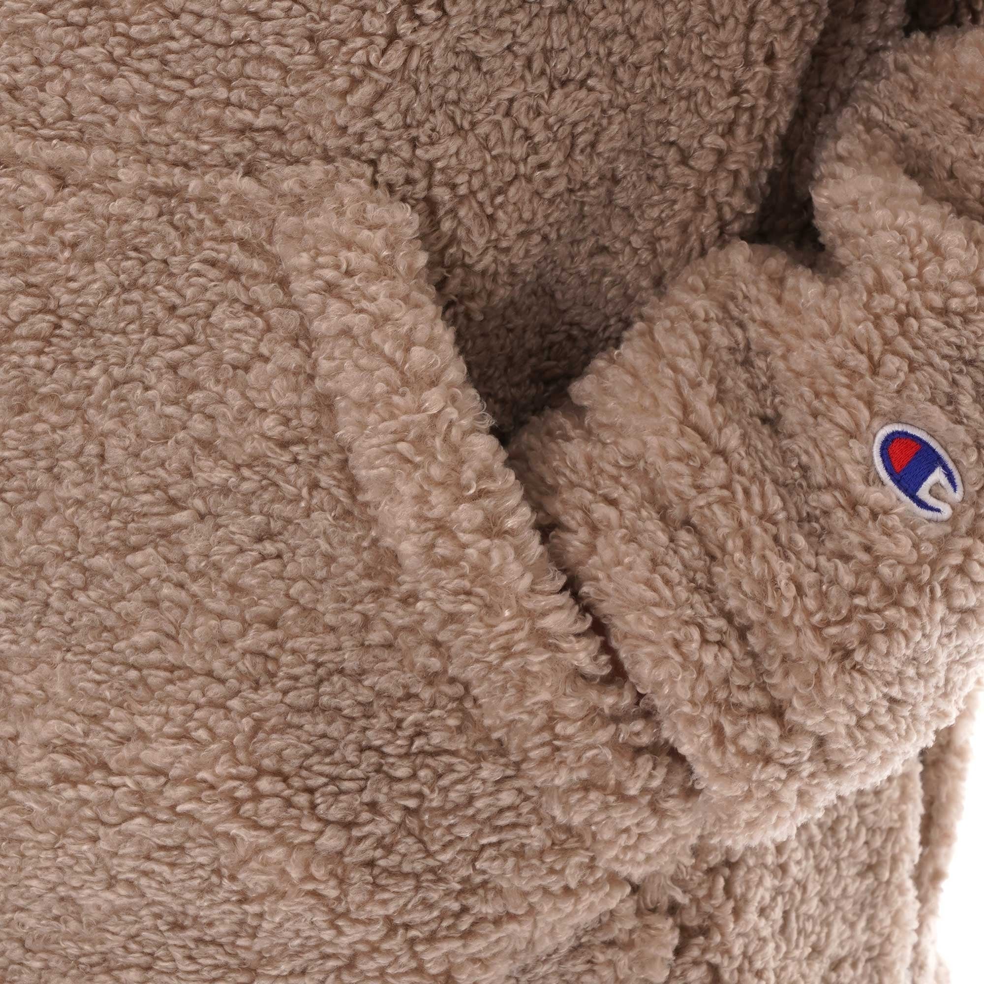 Champion Script Logo Teddy Hoodie - Oat