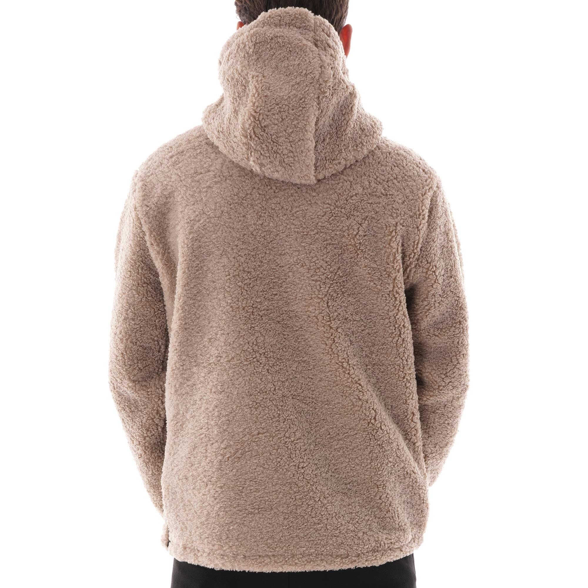 Champion Script Logo Teddy Hoodie - Oat