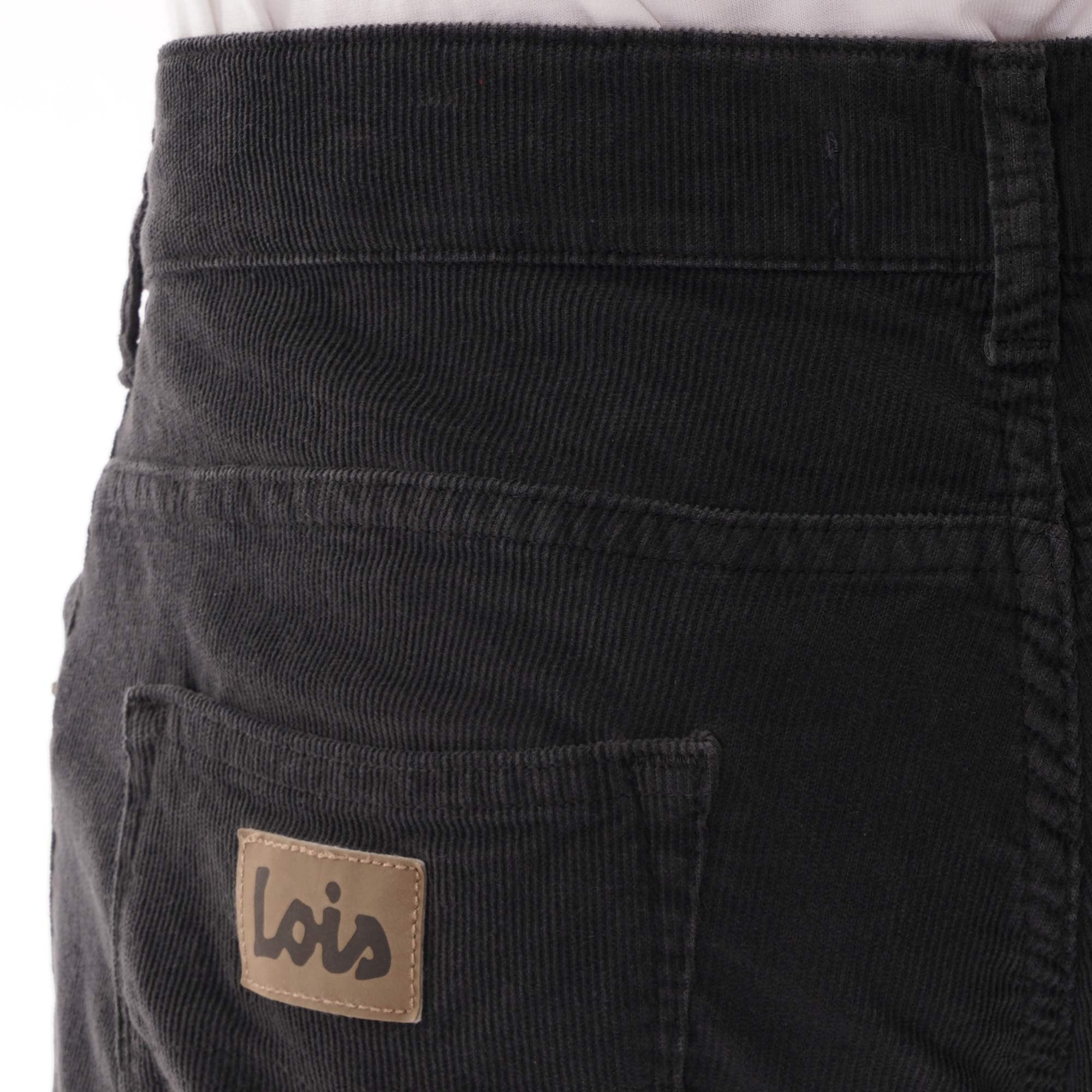 Lois Jeans Sierra Thin Cord Trousers - Charcoal