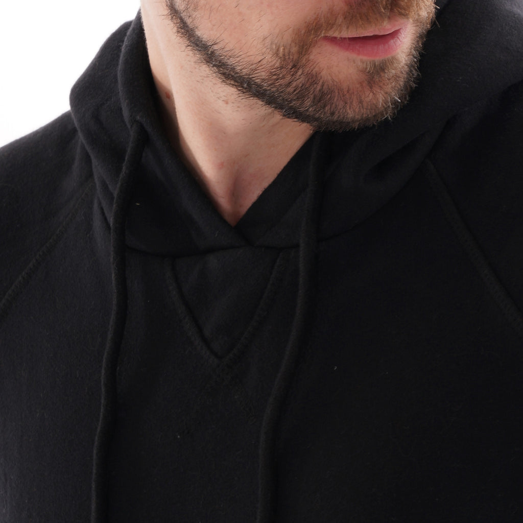 C17 Jeans Hooded Winter Sweatshirt - Black