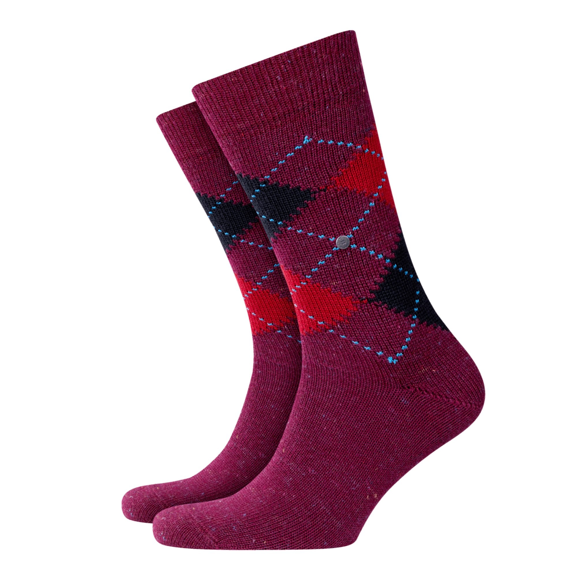 Burlington Socks Illusion Tweed - Dark Red