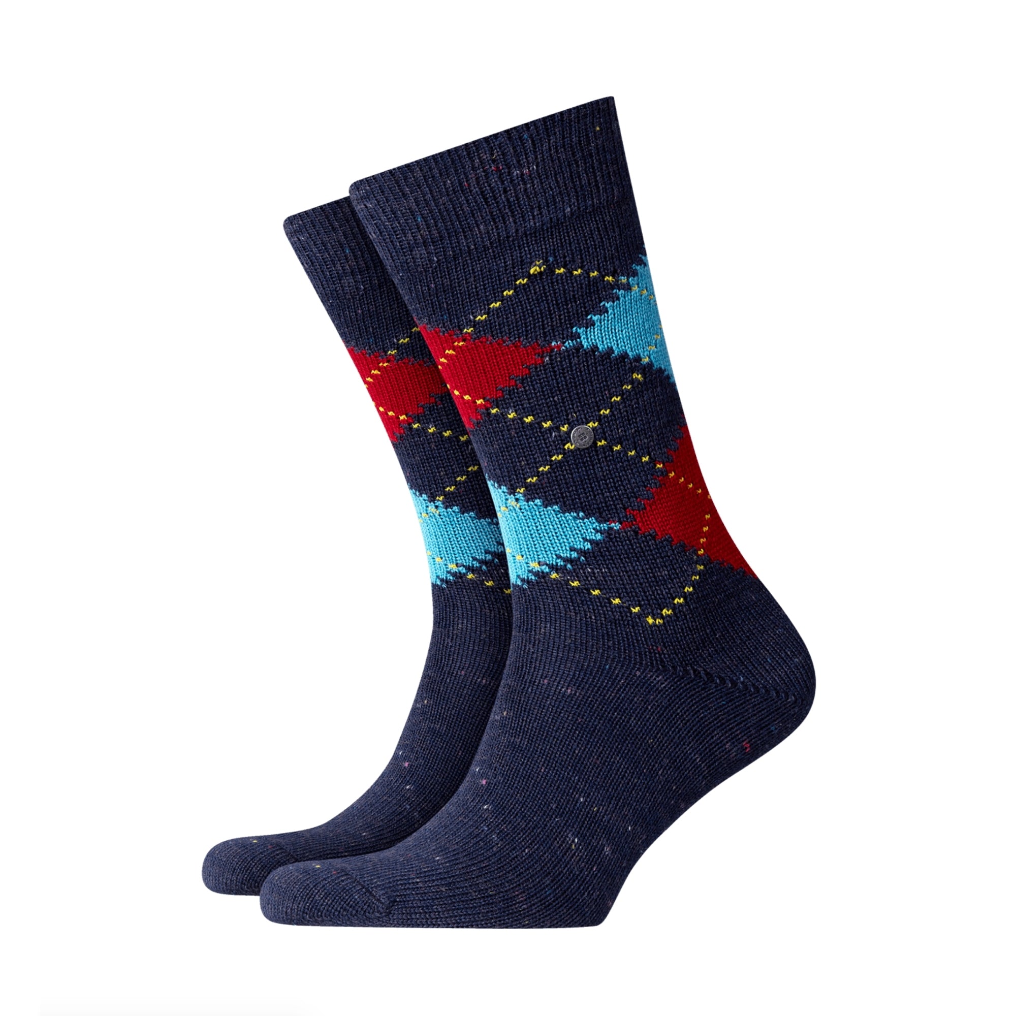Burlington Socks Illusion Tweed - Navy & Red