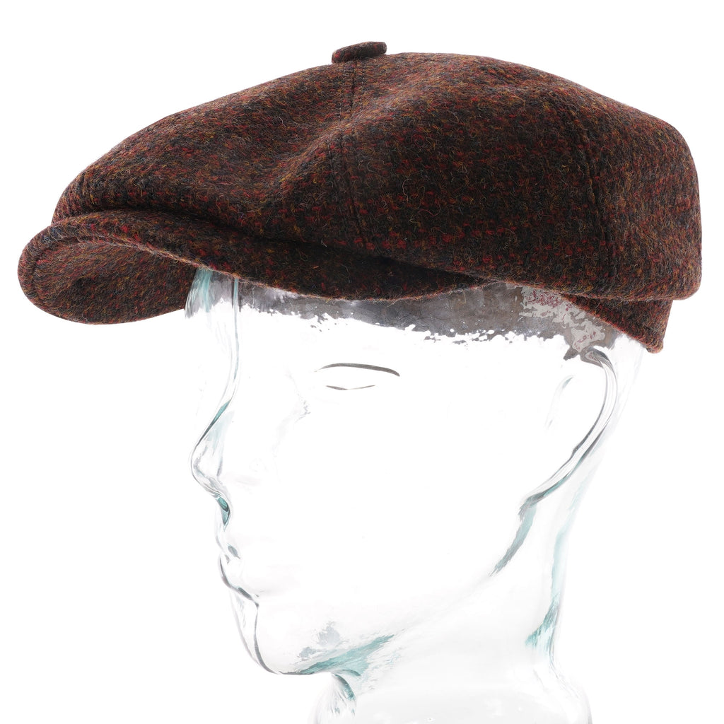 Stetson Hats Harris Tweed Flat Cap - Red