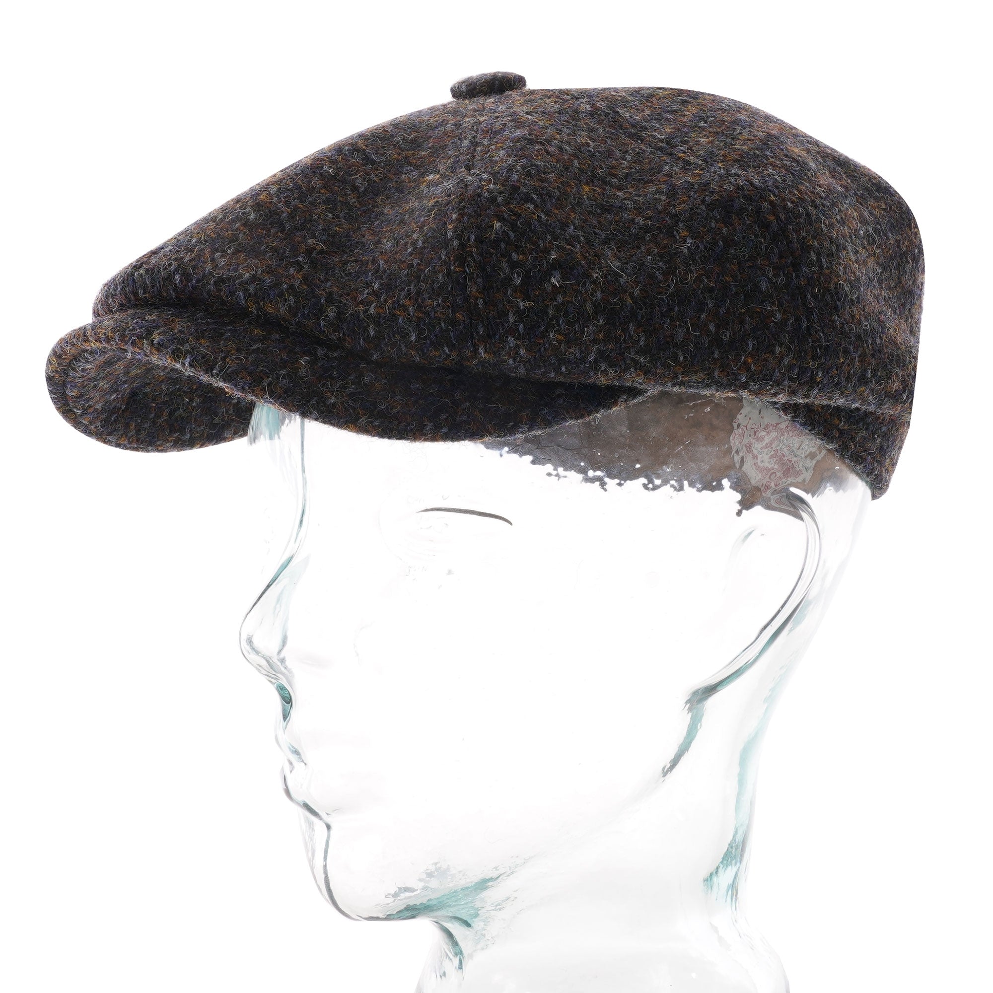 Stetson Hats Harris Tweed Flat Cap - Blue