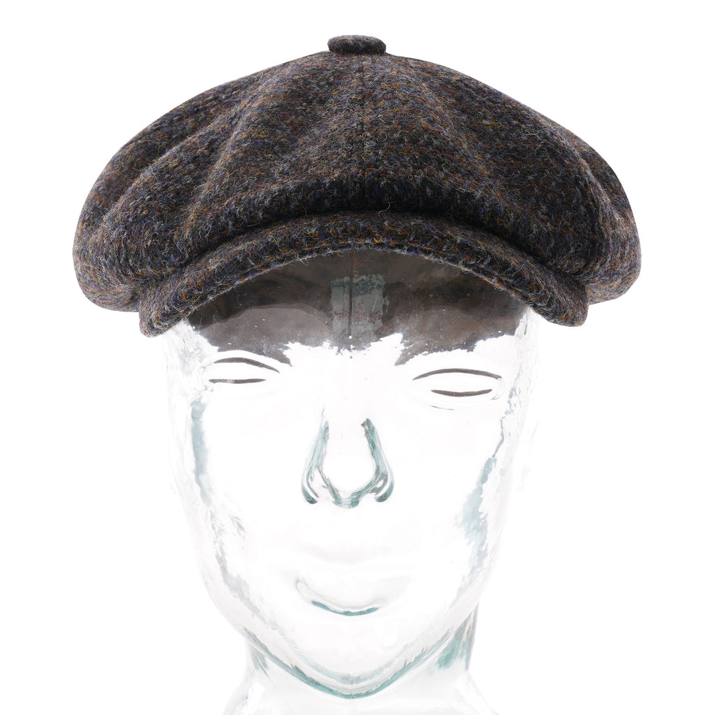 Stetson Hats Harris Tweed Flat Cap - Blue