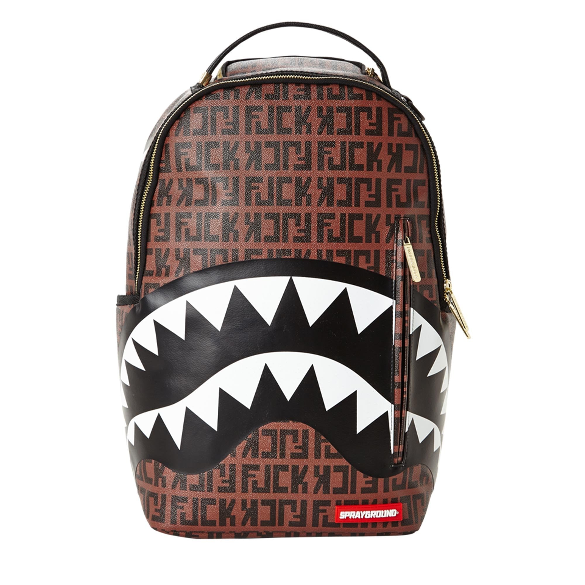 Sprayground Offended Shark Backpack - Brown