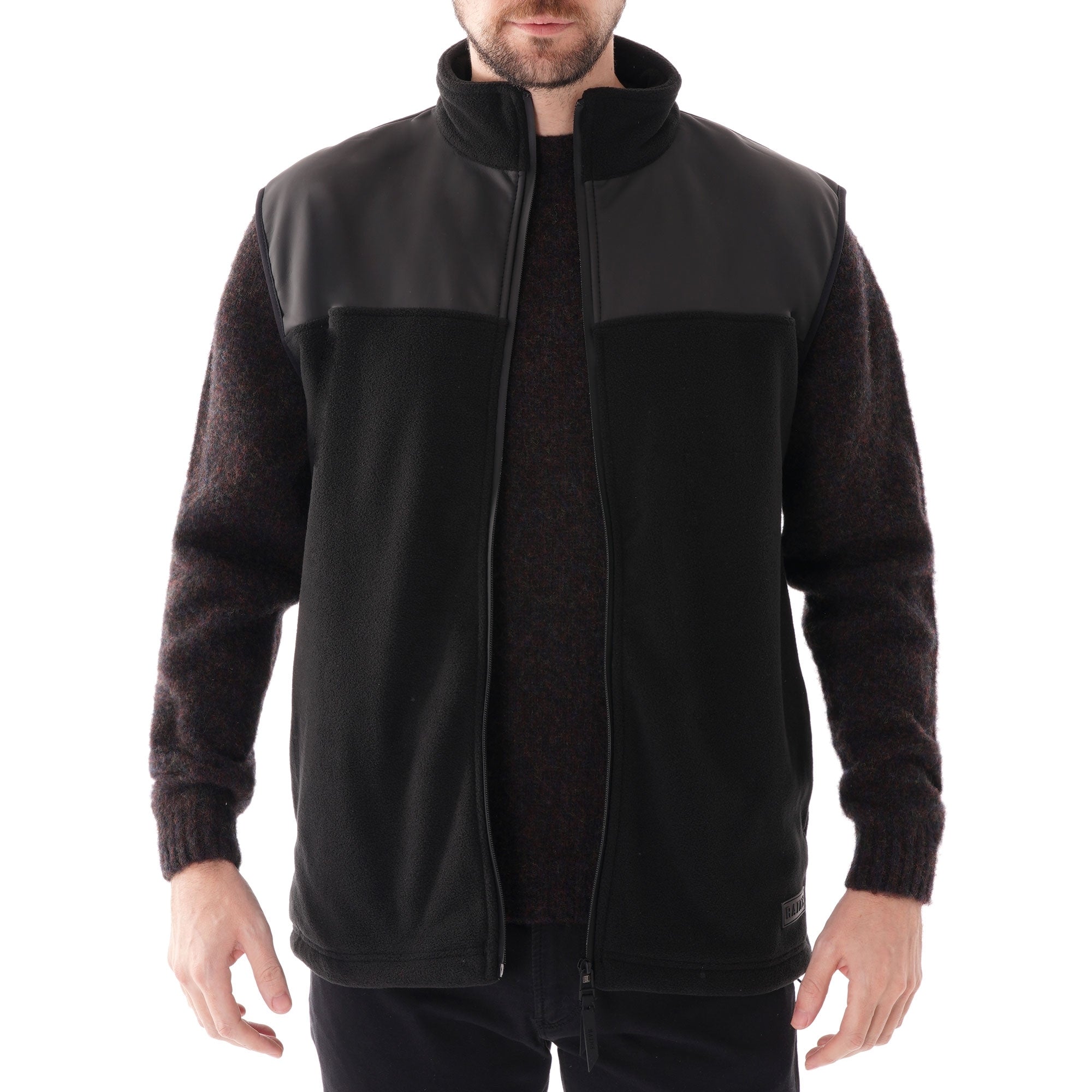Rains Fleece Vest Jacket - Black