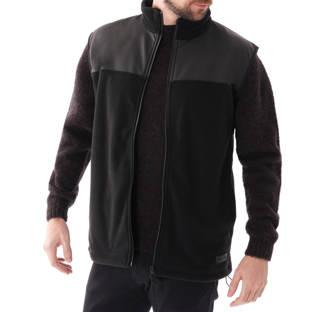 Rains Fleece Vest Jacket - Black