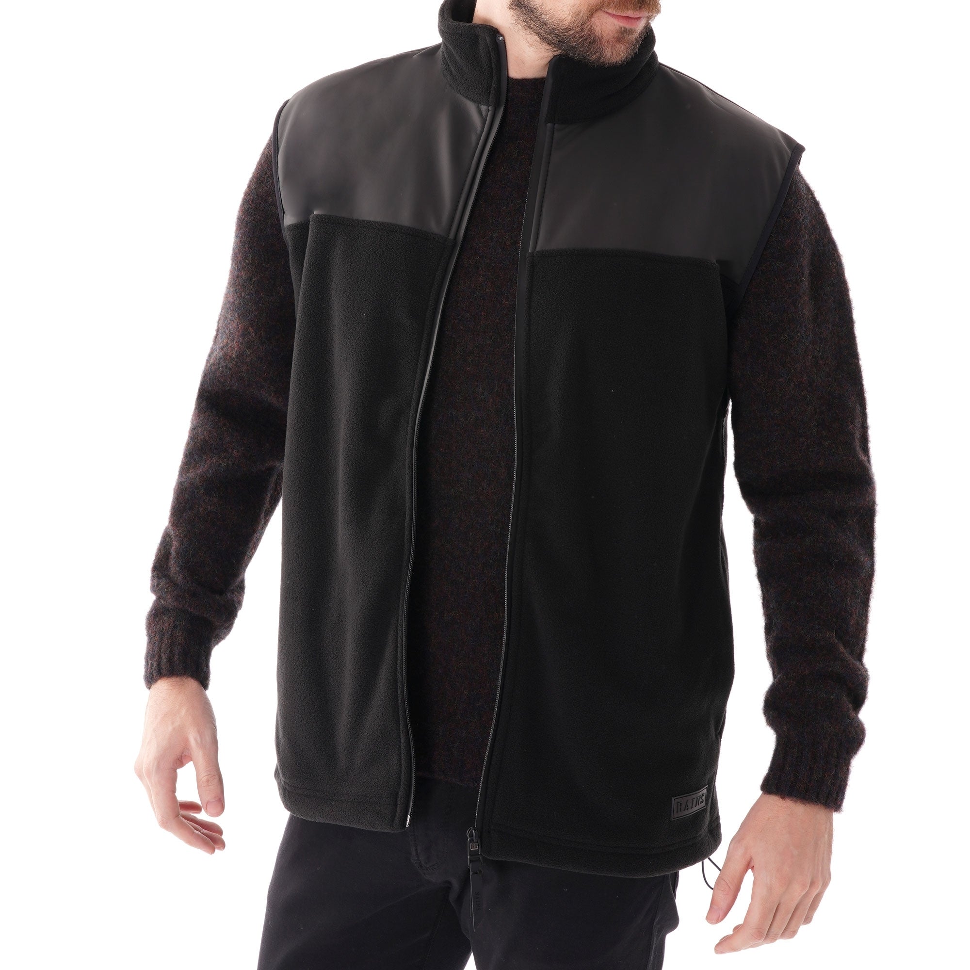 Rains Fleece Vest Jacket - Black
