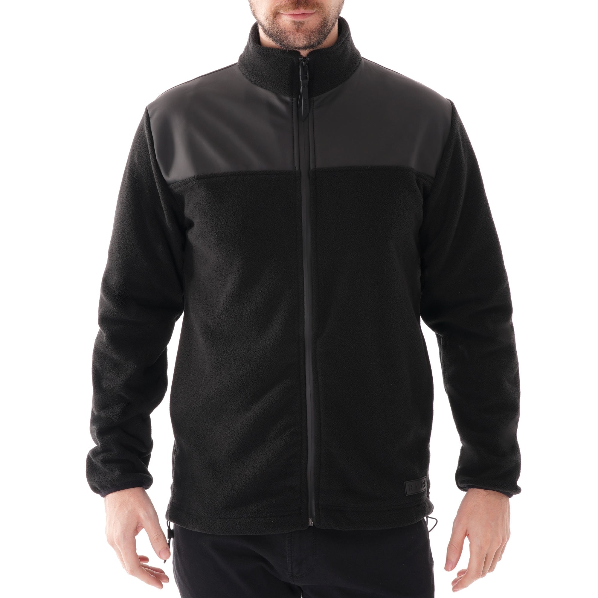Rains Fleece Zip Puller Jacket - Black
