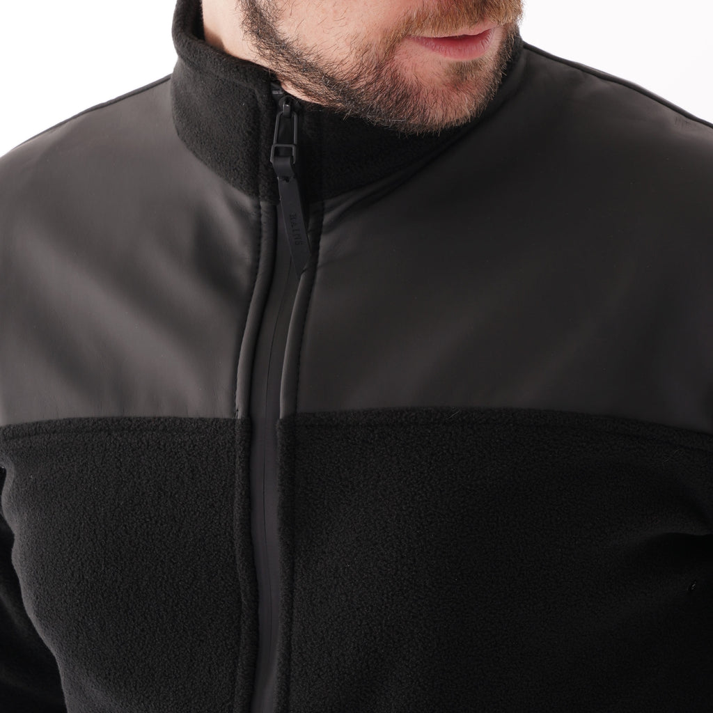 Rains Fleece Zip Puller Jacket - Black