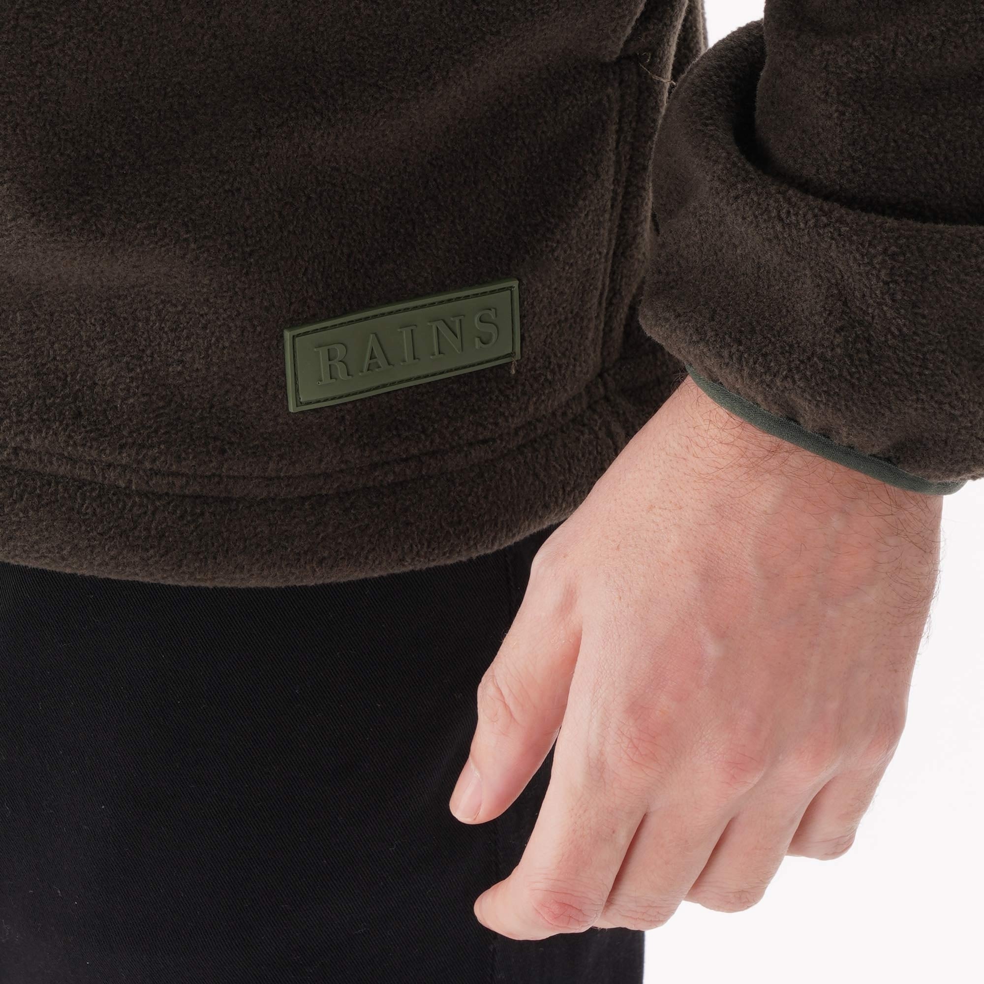 Rains Fleece Zip Puller Jacket - Green