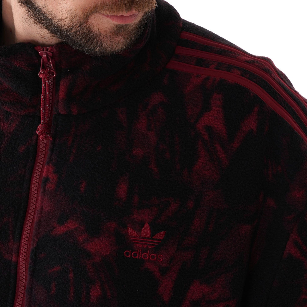 Adidas Originals AOP Fleece Track Top - Burgundy