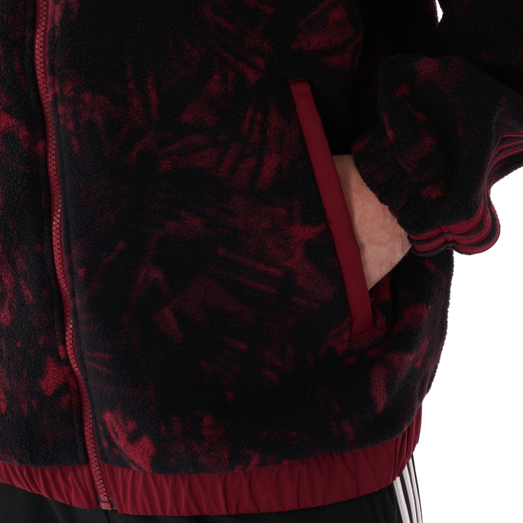 Adidas Originals AOP Fleece Track Top - Burgundy