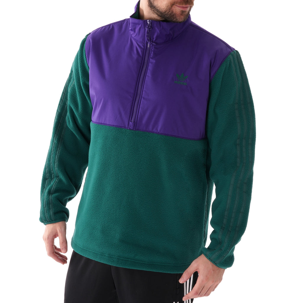 Adidas Originals Winterized Half Zip Track Top - Collegiate Green