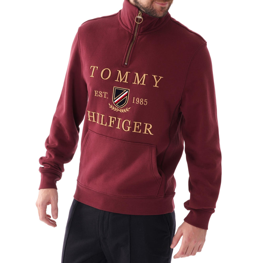Tommy Hilfiger Icon Logo Mock Neck - Tawny Port